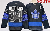 Youth Toronto Maple Leafs #34 Auston Matthews Black 2024-25 Stitched Jersey,baseball caps,new era cap wholesale,wholesale hats